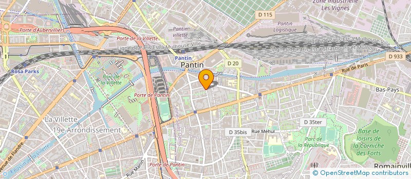 localisation de l'entreprise ASSOCIATION SYNALEPHE  PANTIN