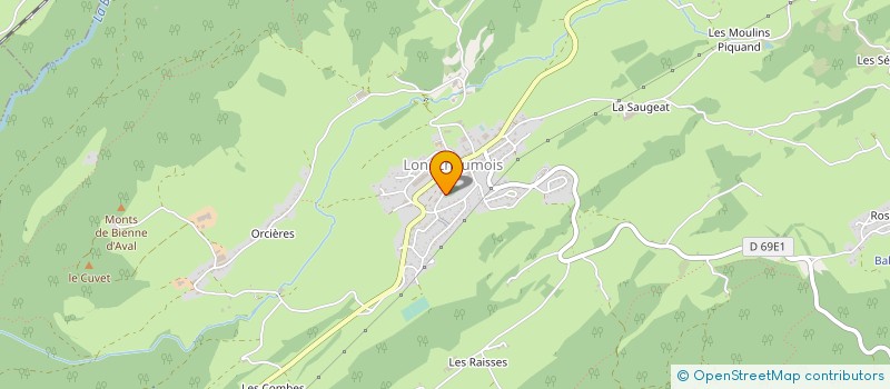 localisation de l'entreprise ASSOCIATION SYNDICALE AUTORISEE COMBE CREUSE A LA CHAITES à LONGCHAUMOIS