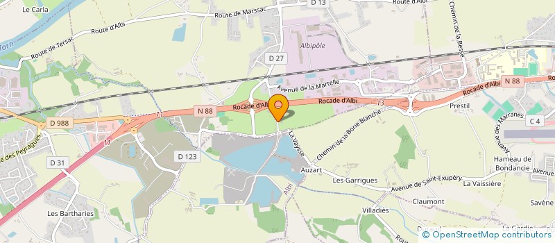 localisation de l'entreprise ASSOCIATION SYNDICALE AUTORISEE D'IRRIGATION DE LABASTIDE LEVIS  LABASTIDE-DE-LEVIS