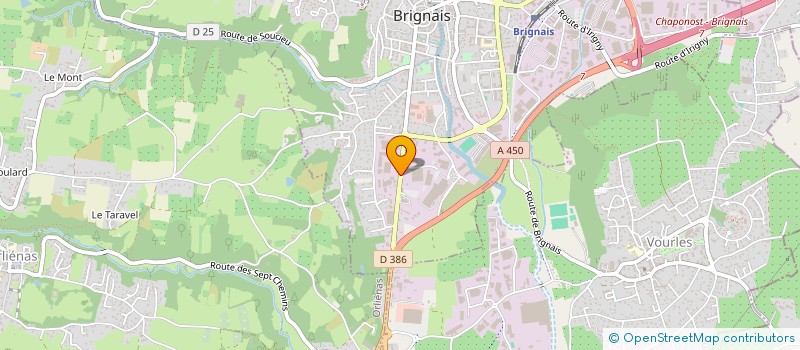 localisation de l'entreprise ASSOCIATION SYNDICALE AUTORISEE D'IRRIGATION DES BIGARREAUX  BRIGNAIS