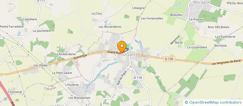 localisation de l'entreprise ASSOCIATION SYNDICALE AUTORISEE DE BOUTONNE  LUSSANT