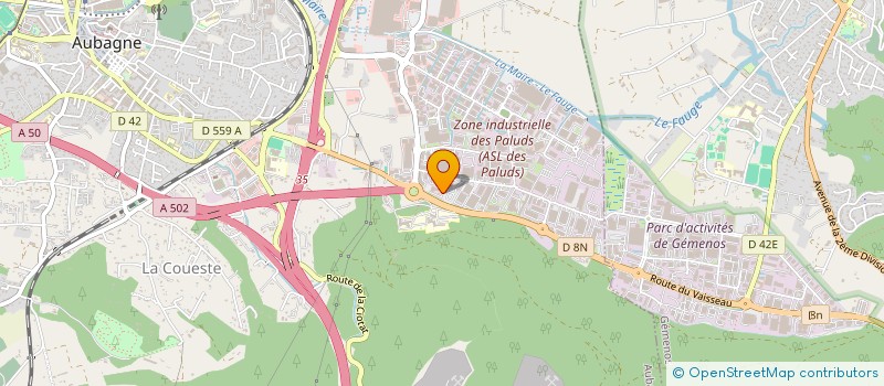 localisation de l'entreprise ASSOCIATION SYNDICALE AUTORISEE DE MODERNISATION DES IRRIGATIONS D'AUBAGNE à AUBAGNE