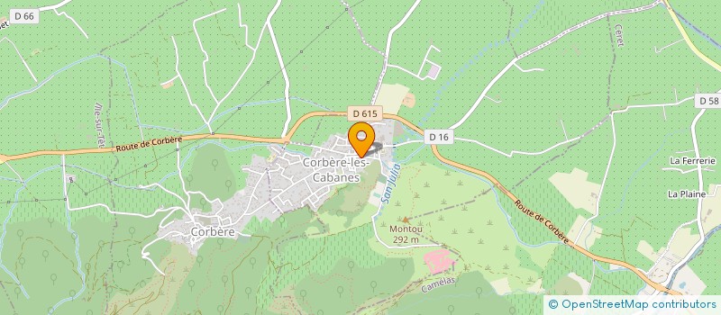 localisation de l'entreprise ASSOCIATION SYNDICALE AUTORISEE DU CANAL DE CORBERE  CORBERE-LES-CABANES