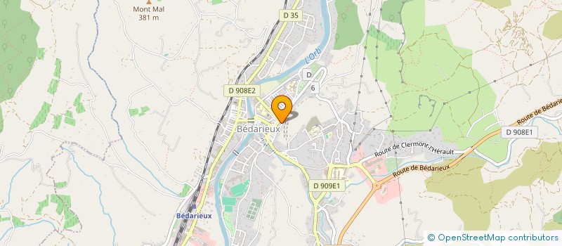 localisation de l'entreprise ASSOCIATION SYNDICALE AUTORISEE DU CANAL DU CHEMIN DE DIO-ET-VALQUIERES  BEDARIEUX