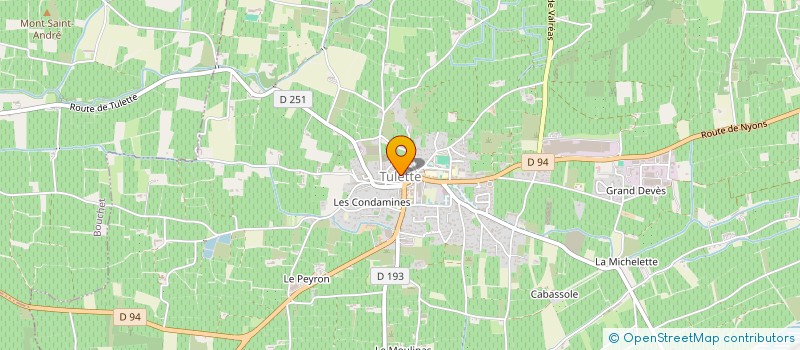 localisation de l'entreprise ASSOCIATION SYNDICALE AUTORISEE DU CANAL DU MOULIN DE TULETTE  TULETTE