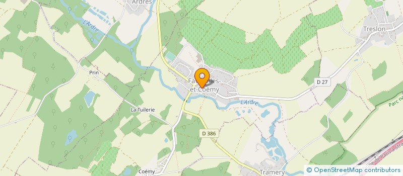localisation de l'entreprise ASSOCIATION SYNDICALE AUTORISEE POUR L'AMENAGEMENT DES COTEAUX VITICOLES DE FAVEROLLES-ET-COEMY à FAVEROLLES-ET-COEMY