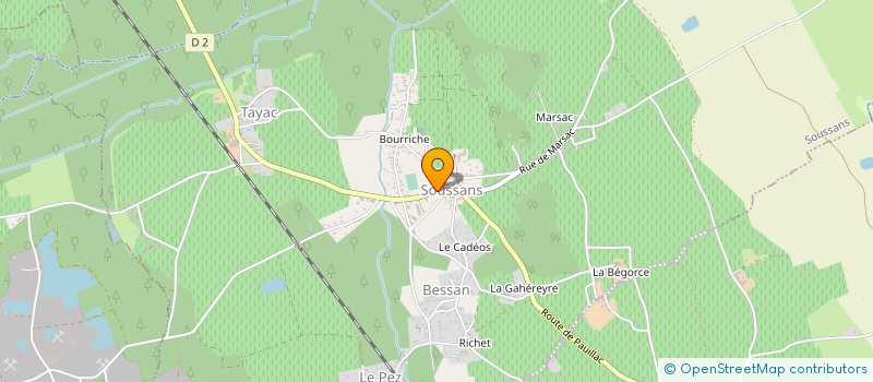 localisation de l'entreprise ASSOCIATION SYNDICALE DES CARREYRES DE SOUSSANS  SOUSSANS