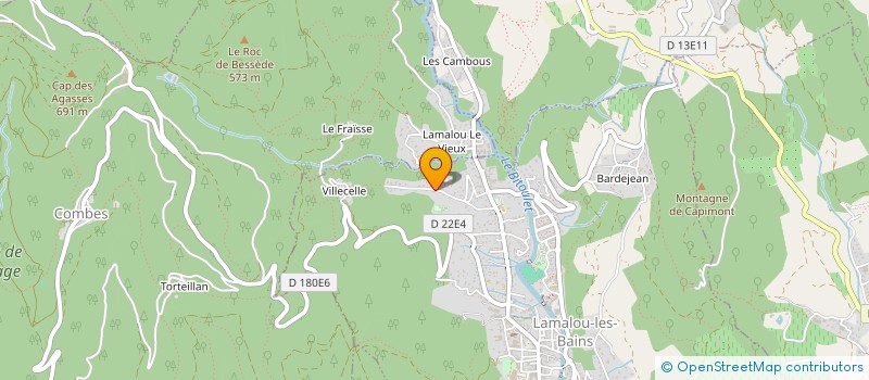 localisation de l'entreprise ASSOCIATION SYNDICALE DES COLOTIS DU LOTISSEMENT LES HAUTS DE SABOUREL A LAMALOU-LESBAINS  LAMALOU-LES-BAINS