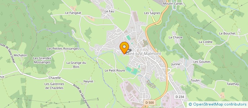 localisation de l'entreprise ASSOCIATION SYNDICALE DU LOTISSMENT DES MOTTES  SAINT-JUST-MALMONT