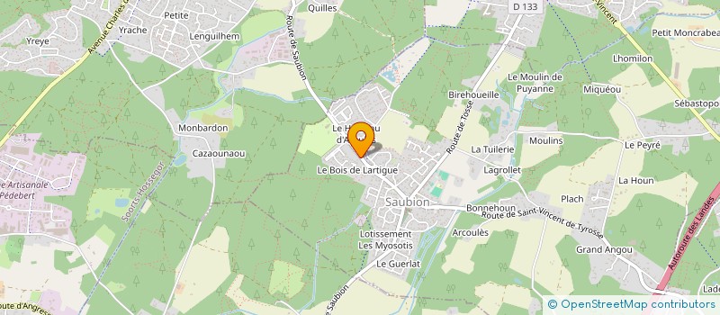 localisation de l'entreprise ASSOCIATION SYNDICALE DU PARC RESIDENTIEL DE LOISIRS LA POMME DE PIN  SAUBION