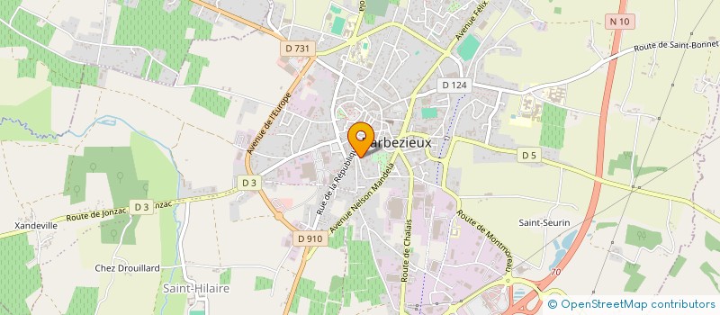 localisation de l'entreprise ASSOCIATION SYNDICALE LIBRE DE GESTION FORESTIERE DE LA MONTECALDIENNE  MONTMERAC