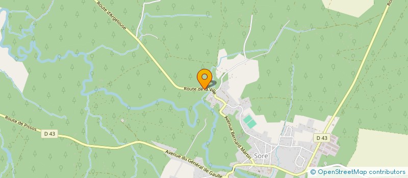 localisation de l'entreprise ASSOCIATION SYNDICALE LIBRE DE GESTION FORESTIERE DES ARROCQS  SORE