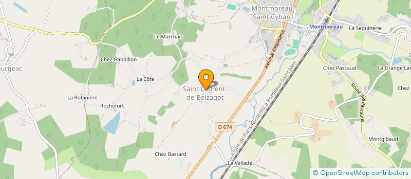 localisation de l'entreprise ASSOCIATION SYNDICALE LIBRE DE GESTION FORESTIERE DES LANDES DU MONTMORELIEN à SAINT-MARTIAL