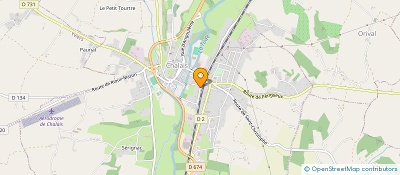 localisation de l'entreprise ASSOCIATION SYNDICALE LIBRE DE PROPRIETAIRES DE GESTION FORESTIERE DES LORETTES à CHALAIS