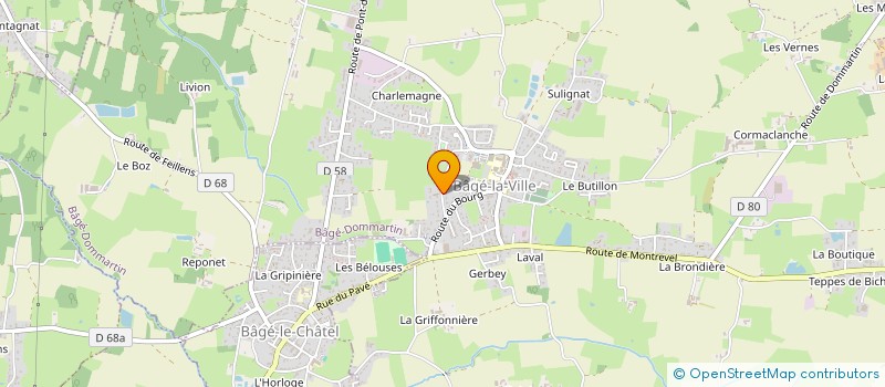 localisation de l'entreprise ASSOCIATION SYNDICALE LIBRE DE PROPRIETAIRES LES JARDINS D'EUGENIE à BAGE-DOMMARTIN