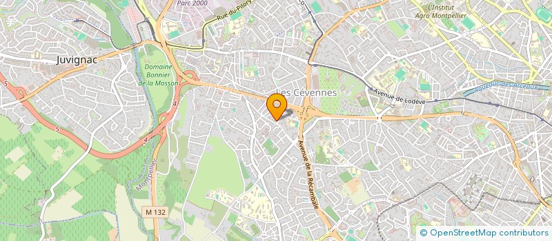 localisation de l'entreprise ASSOCIATION SYNDICALE LIBRE DE PROPRIETAIRES LES MAS DE LA MARTELLE 1 à MONTPELLIER