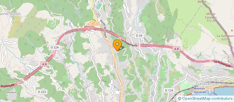 localisation de l'entreprise ASSOCIATION SYNDICALE LIBRE DES ARROSANTS RIVE GAUCHE DU CAREI  MENTON