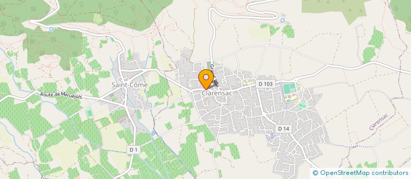 localisation de l'entreprise ASSOCIATION SYNDICALE LIBRE DES JARDIINS DE LA LIQUIERE  CLARENSAC