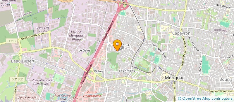 localisation de l'entreprise ASSOCIATION SYNDICALE LIBRE DES PROPRIETAIRES DU GROUPE D'HABITATIONS LES RENARDEAUX  MERIGNAC