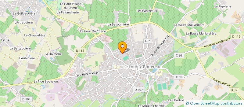 localisation de l'entreprise ASSOCIATION SYNDICALE LIBRE DES PROPRIETAIRES DU LOTISSEMENT DU BOIS CHESNEAU  LE LOROUX-BOTTEREAU