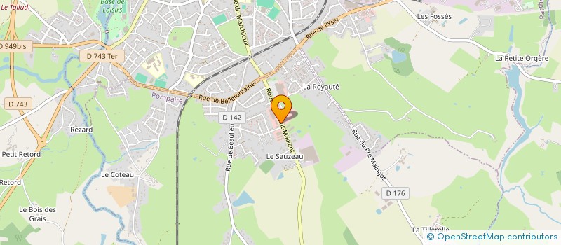 localisation de l'entreprise ASSOCIATION SYNDICALE LIBRE DU CENTRE COMMERCIAL RTE DE SAINT MAIXENT  POMPAIRE