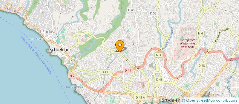 localisation de l'entreprise ASSOCIATION SYNDICALE LIBRE DU LOTISSEMENT LES HAUTS DU DIAMANT  FORT-DE-FRANCE