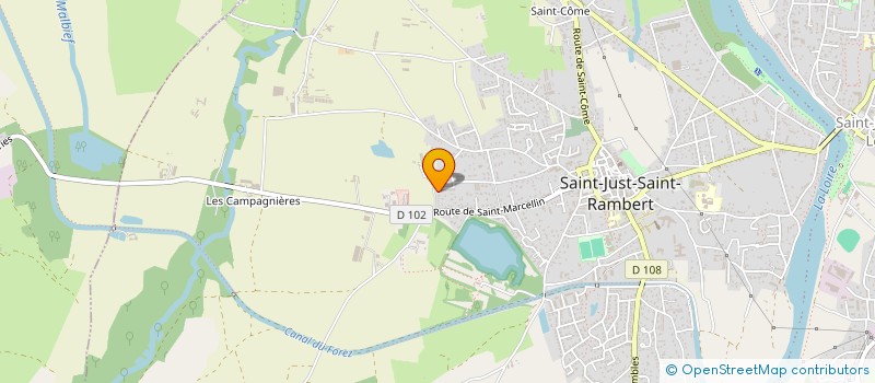 localisation de l'entreprise ASSOCIATION SYNDICALE LIBRE LES DANSES 2  SAINT-JUST-SAINT-RAMBERT