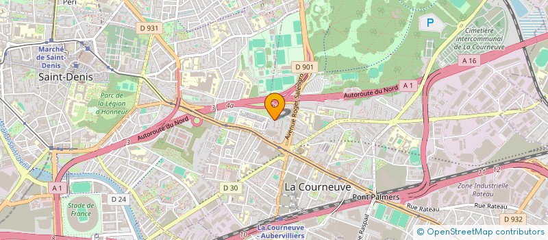 localisation de l'entreprise ASSOCIATION SYNERGIE PLUS à LA COURNEUVE
