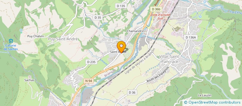 localisation de l'entreprise ASSOCIATION SYNERGIE SANTE  BRIANCON