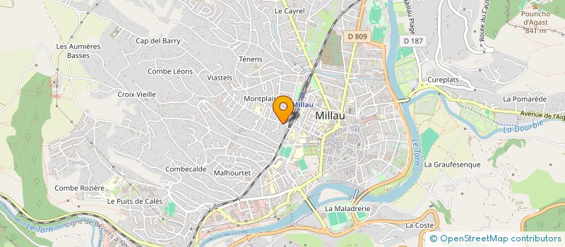 localisation de l'entreprise ASSOCIATION TAKABOOM  MILLAU