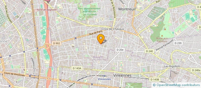 localisation de l'entreprise ASSOCIATION TANGO FEVER à MONTREUIL