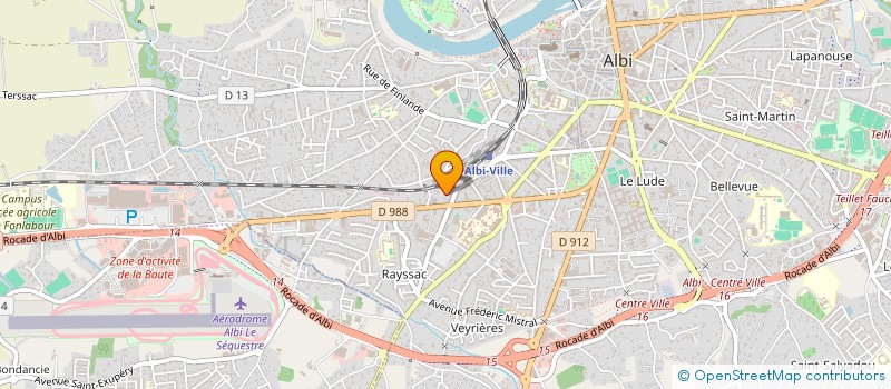 localisation de l'entreprise ASSOCIATION TARNAISE DES RETRAITES DE L'EDUCATION NATIONALE (A.T.R.E.N.)  ALBI