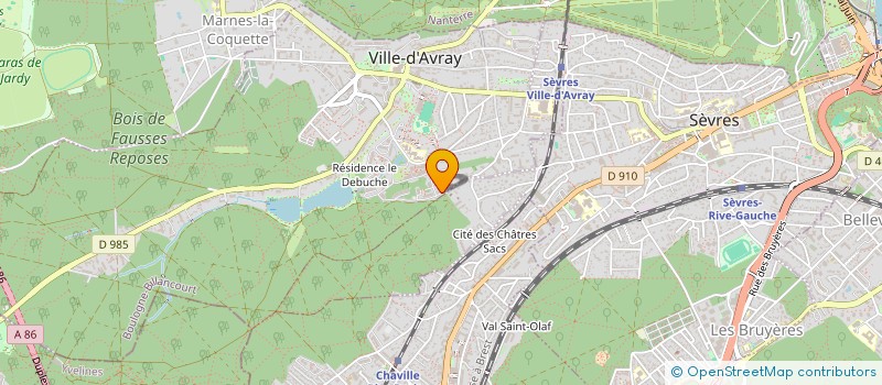 localisation de l'entreprise ASSOCIATION TAXI KIWI VILLE D'AVRAY-SEVRES-MEUDON-CHAVILLE  VILLE-D'AVRAY