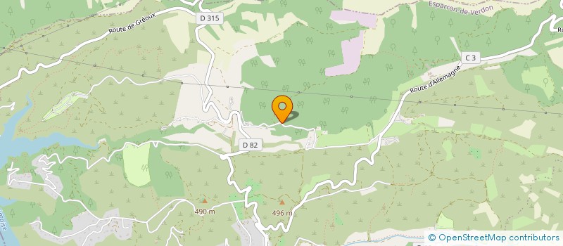 localisation de l'entreprise ASSOCIATION TCAP  ESPARRON-DE-VERDON