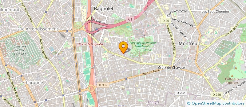 localisation de l'entreprise ASSOCIATION TCHIMA à BAGNOLET