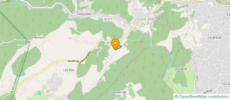 localisation de l'entreprise ASSOCIATION TEAM LA PININQUE GARD CONCEPT DESIGN COMUNICATION  SAINT-JEAN-DU-PIN