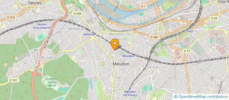localisation de l'entreprise ASSOCIATION TECHNIQUE ET SCIENTIFIQUE DE SEVRES DES ETUDIANTS EN COMPTABILITE GESTION à MEUDON