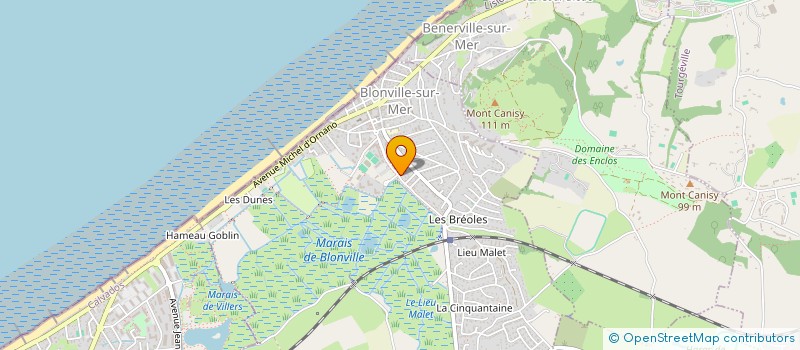 localisation de l'entreprise ASSOCIATION TENNIS CLUB DE BLONVILLE  BLONVILLE-SUR-MER