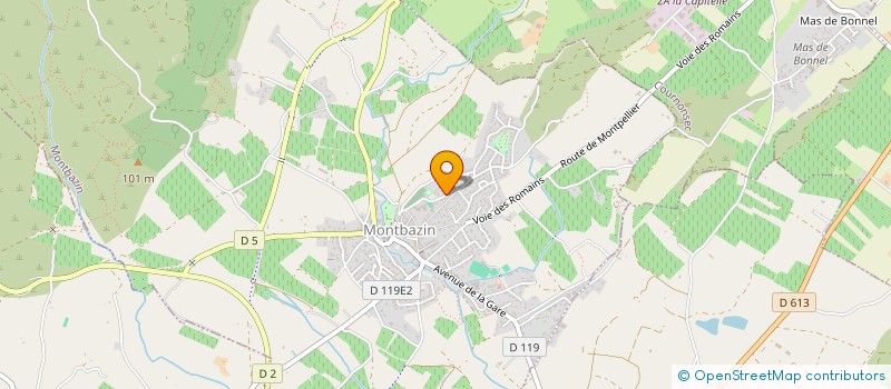 localisation de l'entreprise ASSOCIATION TENNIS CLUB MONTBAZIN  MONTBAZIN