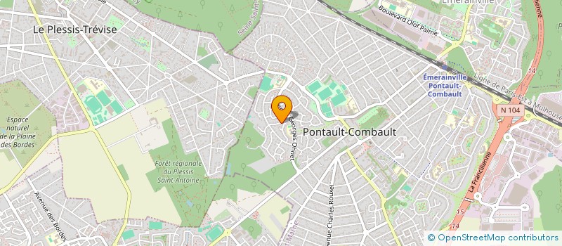 localisation de l'entreprise ASSOCIATION TENNIS LOISIRS à PONTAULT-COMBAULT