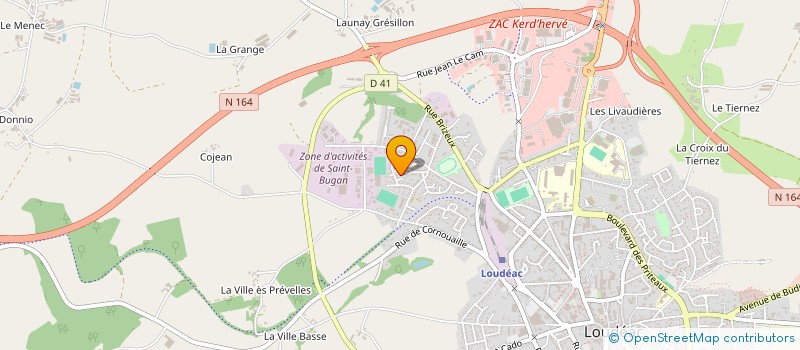 localisation de l'entreprise ASSOCIATION TENNIS LOUDEAC à LOUDEAC