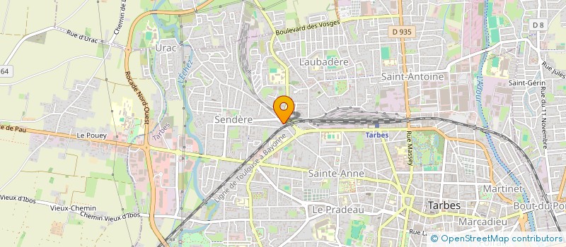 localisation de l'entreprise ASSOCIATION TENNIS URAC SPORT 2000  TARBES