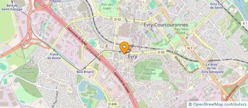 localisation de l'entreprise ASSOCIATION TERANGA FOOTBALL CLUB  EVRY-COURCOURONNES