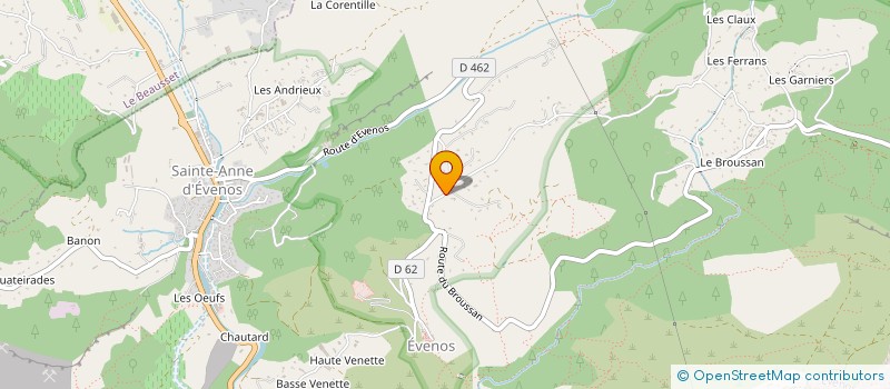 localisation de l'entreprise ASSOCIATION TERRE D'AVENTURE  EVENOS