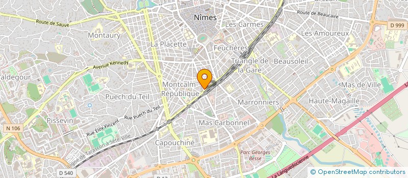 localisation de l'entreprise ASSOCIATION TERRITORIALE CULTURES DU COEUR GARD  NIMES