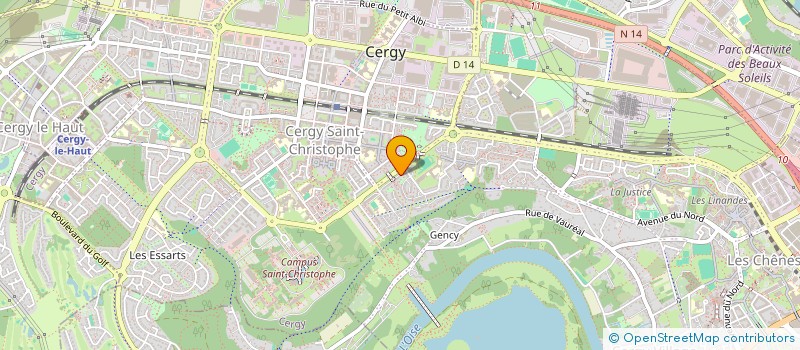 localisation de l'entreprise ASSOCIATION TETRA  CERGY