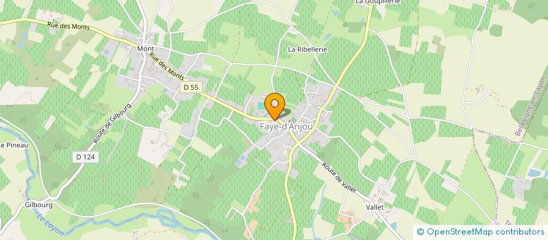 localisation de l'entreprise ASSOCIATION THEATRALE L'ARLEQUIN FAYE D'ANJOU  BELLEVIGNE-EN-LAYON