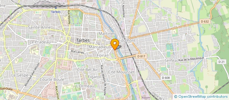 localisation de l'entreprise ASSOCIATION THEATRE A TATONS  TARBES