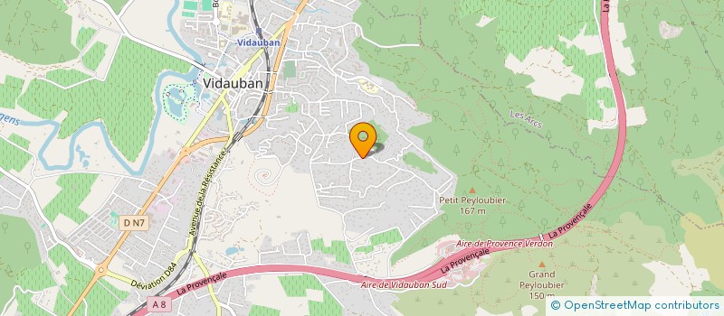 localisation de l'entreprise ASSOCIATION THEATRE AMATEUR LES SCENES DE VAUDEVILLE  VIDAUBAN