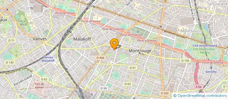 localisation de l'entreprise ASSOCIATION THEATRE D'ART MODERNE à MONTROUGE
